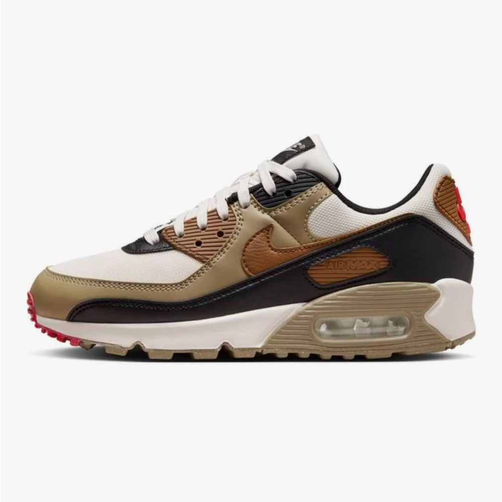 Nike Air Max 90 Women’s Sneakers - White, Black, Brown NIB size 8